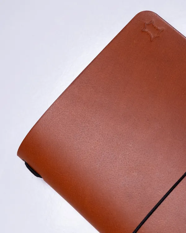 The_Ink_A5_-_Tan_Full_Grain_Leather_Journal_Cover_with_Notebooks