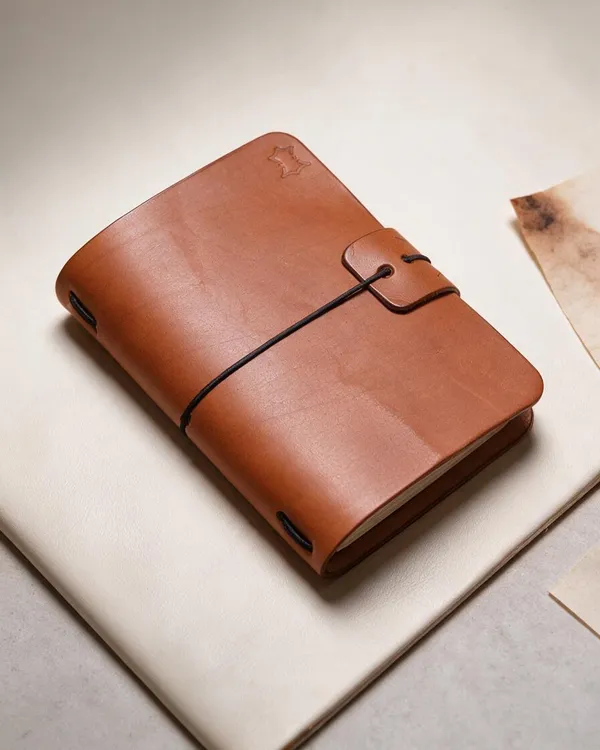 The_Ink_A6_-_Tan_Full_Grain_Leather_Journal_Cover_with_Notebooks