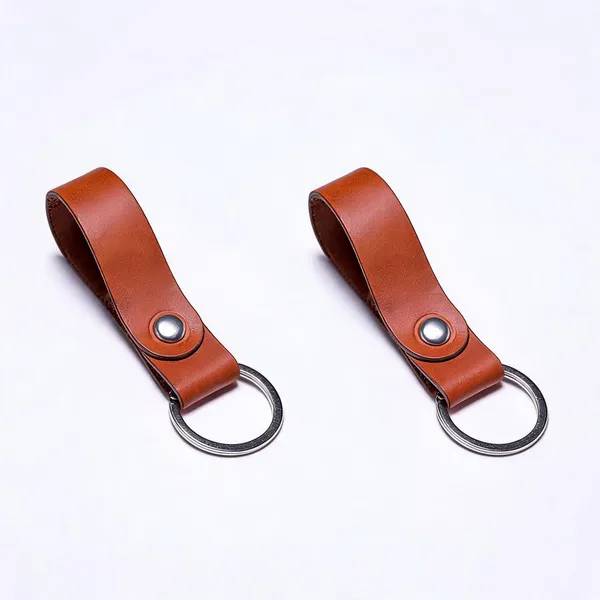 The_Strip_-Tan_Full_Grain_Leather_Keychain_-_Pack_of_2