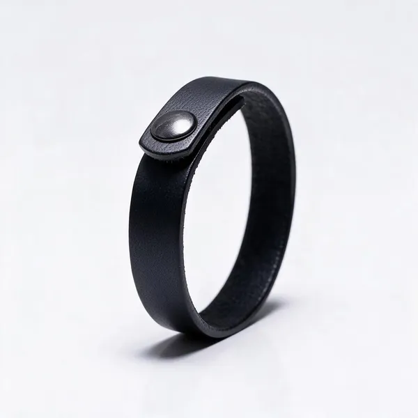 The_Strand_-_Black_Full_Grain_Leather_Wrist_Band