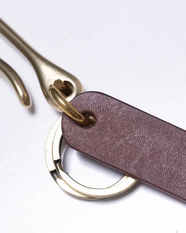 Fish_Hook_-_Solid_Full_Grain_Brass_&Leather_Keychain_Tan