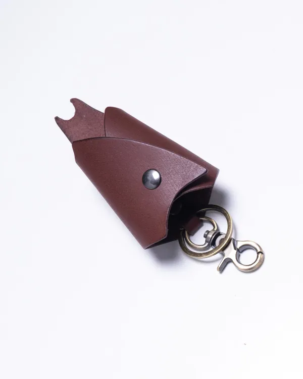 Bat_-_Brown_Full_Grain_Leather_Keywrap_Keychain