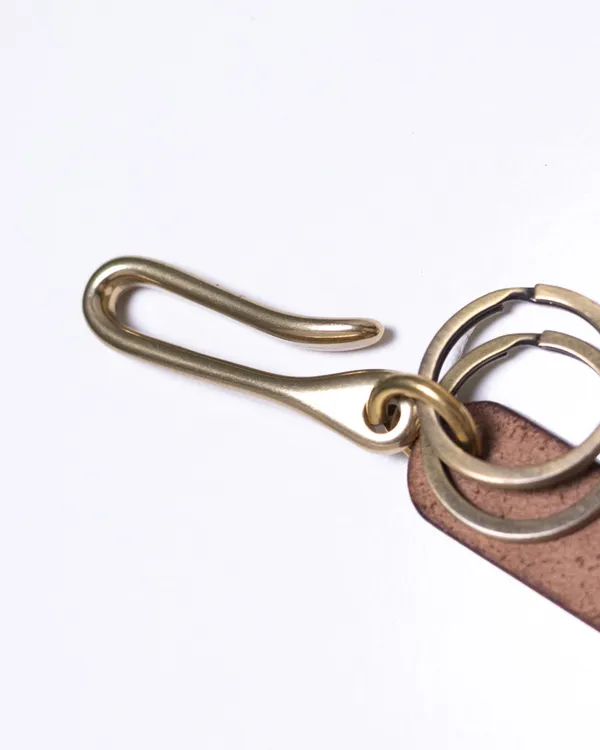 Fish_Hook_-_Solid_Full_Grain_Brass_&Leather_Keychain_Tan