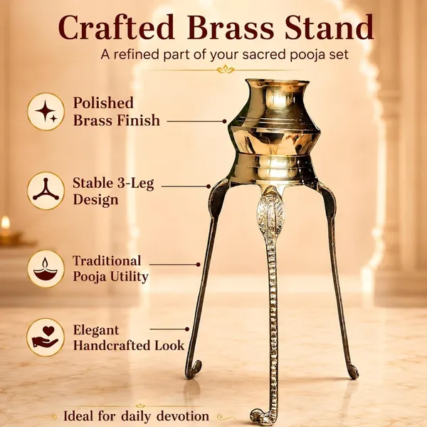 Brass_Gold_Three_Leg_Pooja_Stand