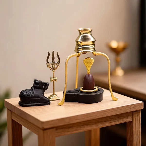 Brass_Gold_Shivling_Pooja_Set_With_Nandi