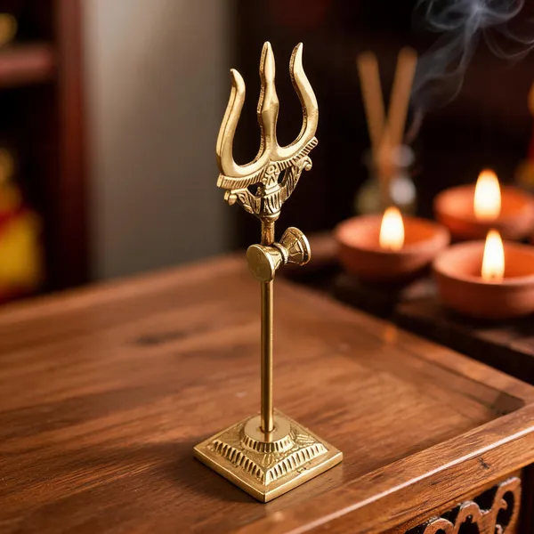 Brass_Gold_Trishul_With_Damru_Stand