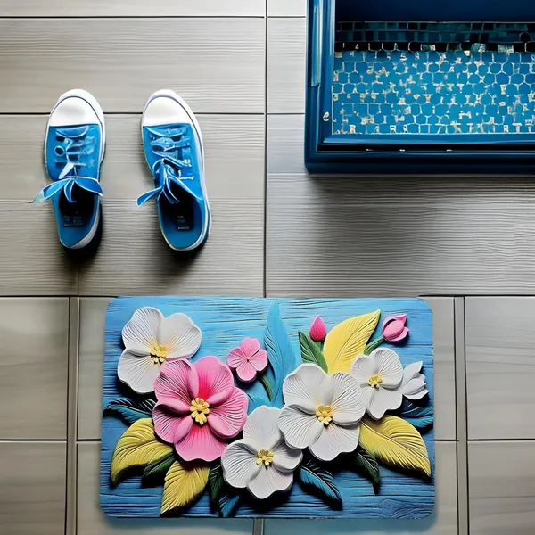 Square_5D_Mat_Door/Bathroom_Mat_(Mix_Design)