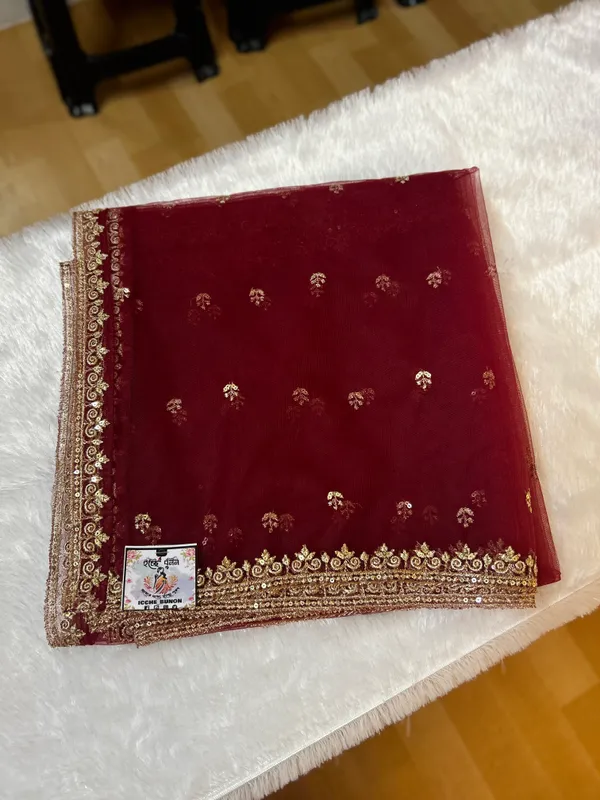 Maroon_Net_Embroidered_Bridal_Dupatta_for_Women