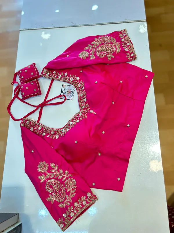 Magenta_Aari_Work_Bridal_Blouse