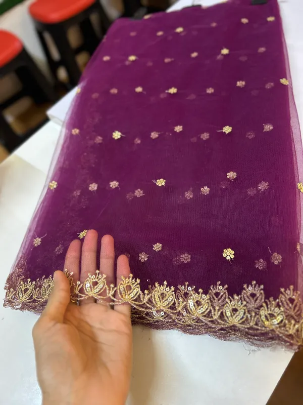 Purple_Embroidered_Bridal_Net_Dupatta