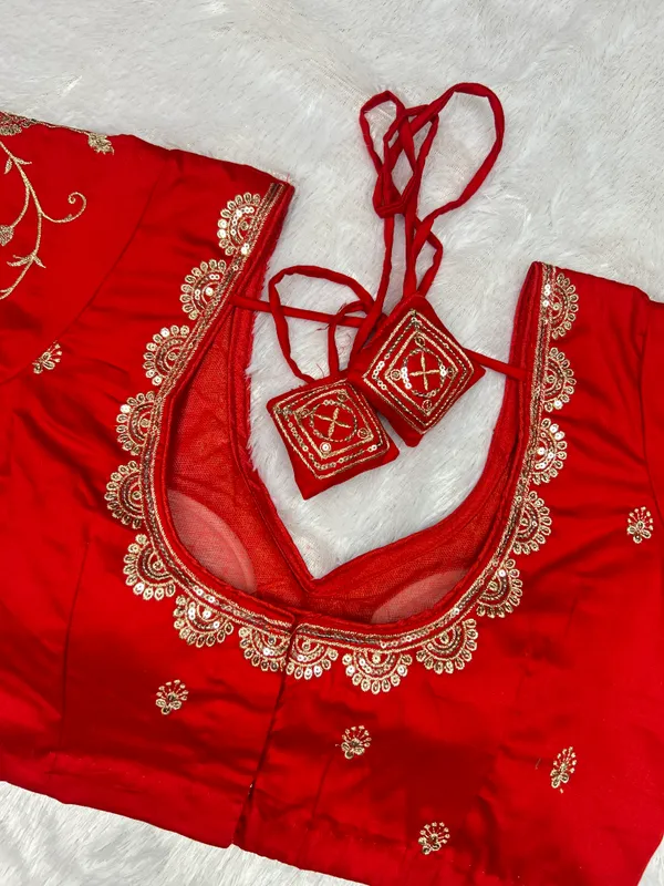 Red_Satin_Embroidery-Work_Traditional_Bridal_Blouse_for_Women