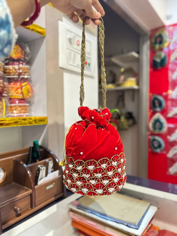 Red_Velvet_Embellished_Bridal_Batwa_/_Potli_Bag_for_Women