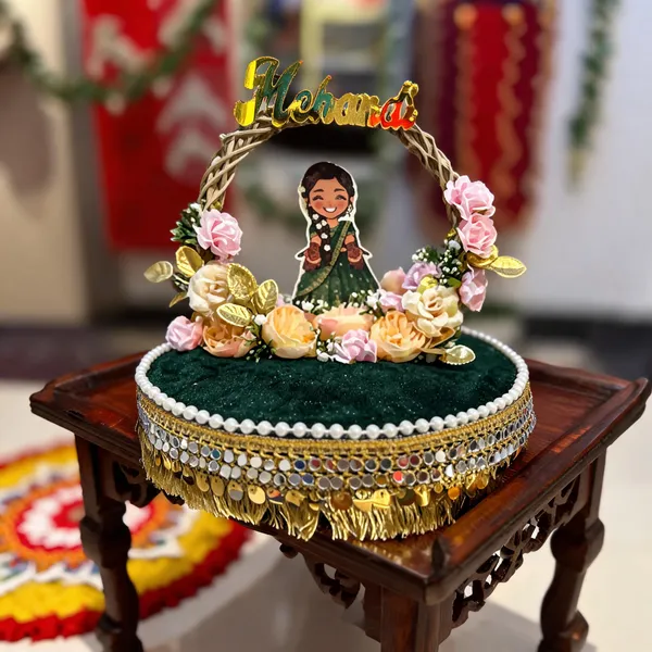 Green_Foam_Alloy_Floral_Pre-Wedding_Accessory_For_Women