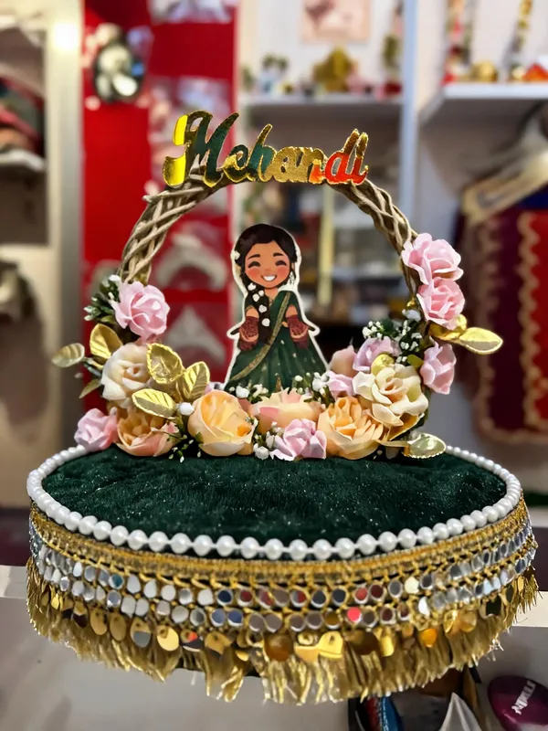 Green_Foam_Alloy_Floral_Pre-Wedding_Accessory_For_Women
