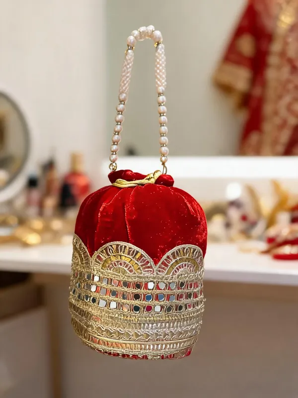 Red_Velvet_Gold_Embellished_Bridal_Botua_Potli_Bag_For_Women