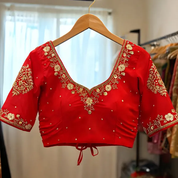 Red_Georgette_Aari_Work_Bridal_Blouse_For_Women