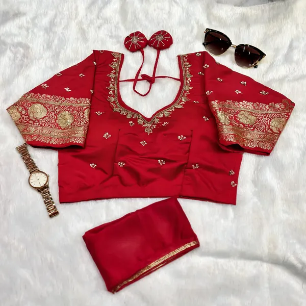 Red_Georgette_Aari_Work_Embroidered_Bridal_Blouse_For_Women