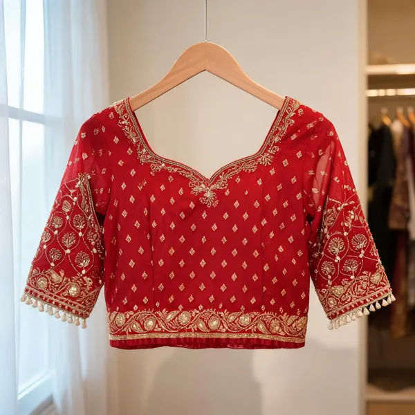 Red_Georgette_Aari_Work_Bridal_Blouse_For_Women