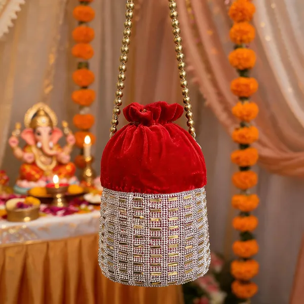 Red_Silver_Georgette_Embellished_Bridal_Potli_Bag_For_Women