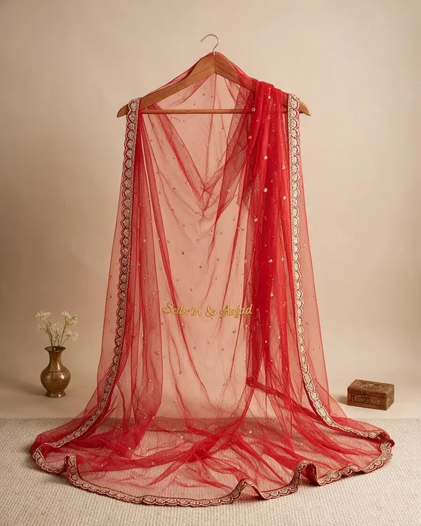 Red_Net_Embroidered_Custom_Name_Bridal_Dupatta_For_Women