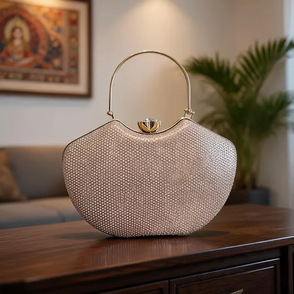 Gold_Canvas_Structured_Wedding_Clutch_Bag_For_Women