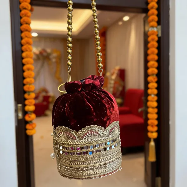 Red_Georgette_Gold_Embellished_Bridal_Potli_Bag_For_Women