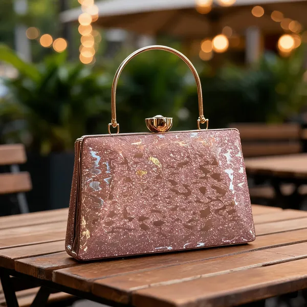 Pink_Glitter_Canvas_Wedding_Clutch_Bag_For_Women