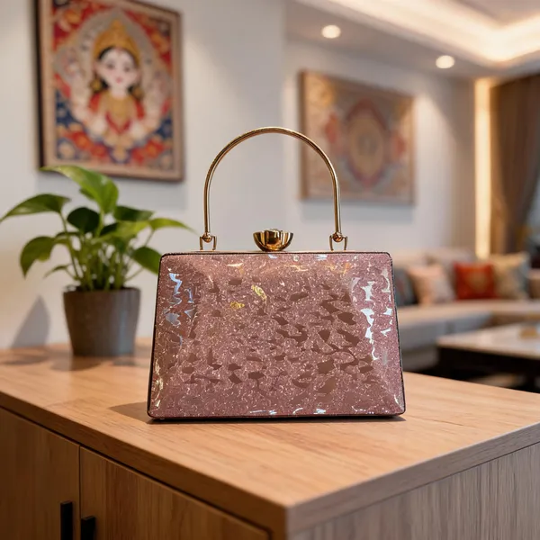 Pink_Glitter_Canvas_Wedding_Clutch_Bag_For_Women