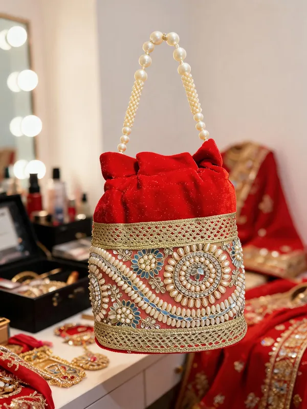Red_Velvet_Embroidered_Bridal_Potli_Bag_For_Women