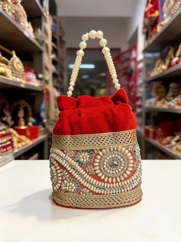 Red_Velvet_Embroidered_Bridal_Potli_Bag_For_Women