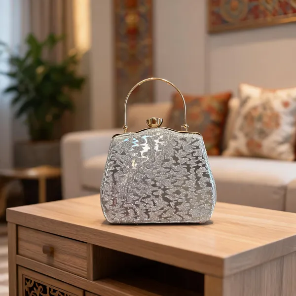 Silver_Canvas_Metallic_Abstract_Wedding_Clutch_Bag