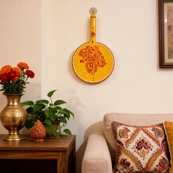 Yellow_Wood_Paisley_Floral_Traditional_Darpan_Hand_Mirror