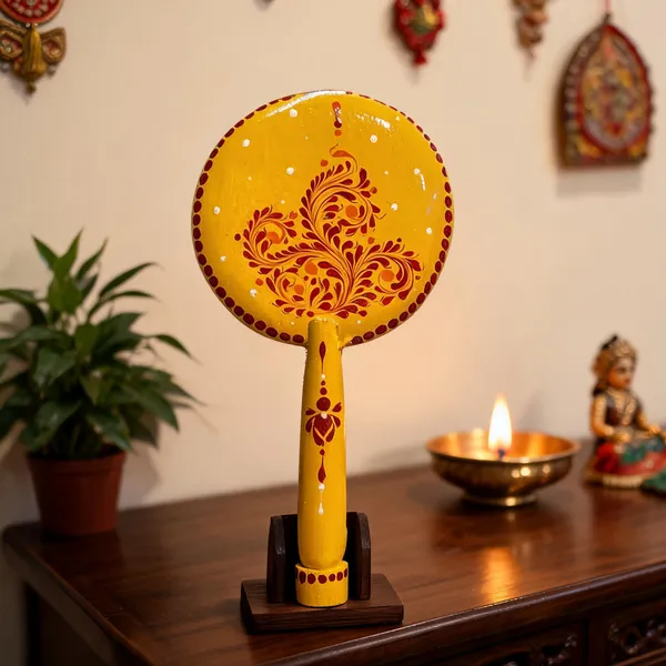 Yellow_Wood_Paisley_Floral_Traditional_Darpan_Hand_Mirror
