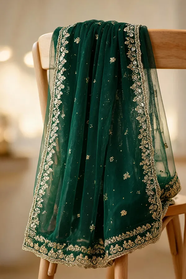 Green_Net_Sequin_Embroidered_Bridal_Dupatta_For_Women