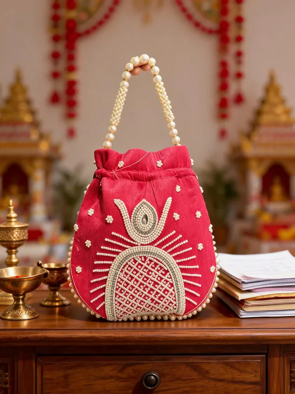 Pink_Georgette_Beaded_Bridal_Botua_Potli_Bag