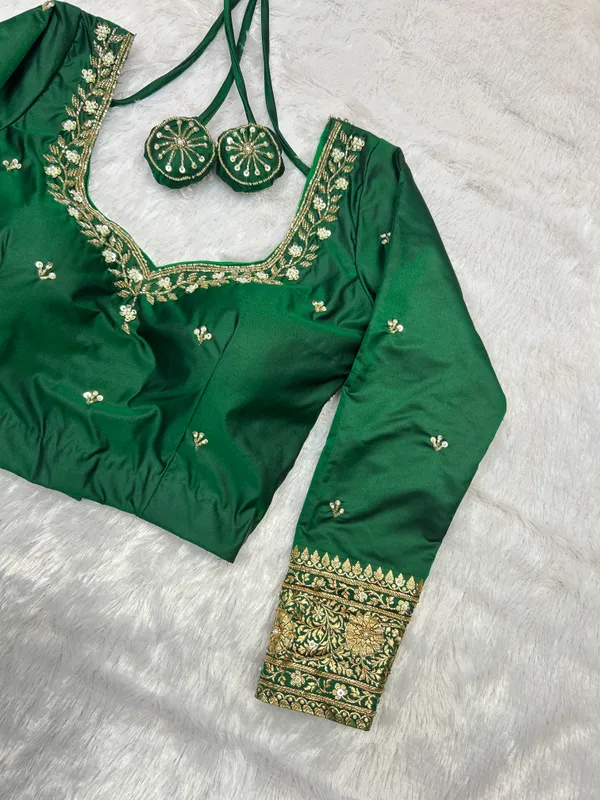 Green_Satin_Aari_Work_Blouse_for_Women