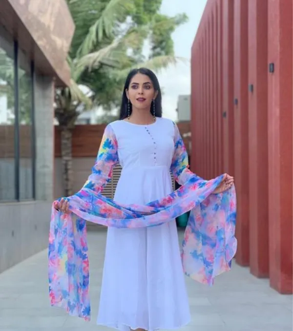 Lavender_Floral_Anarkali_Kurta_Set_For_Women