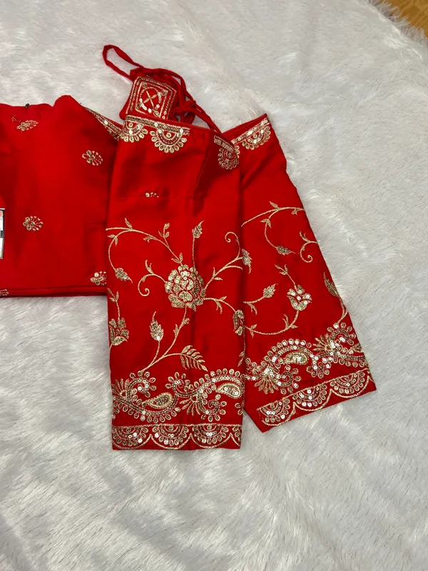 Red_Satin_Embroidery-Work_Traditional_Bridal_Blouse_for_Women