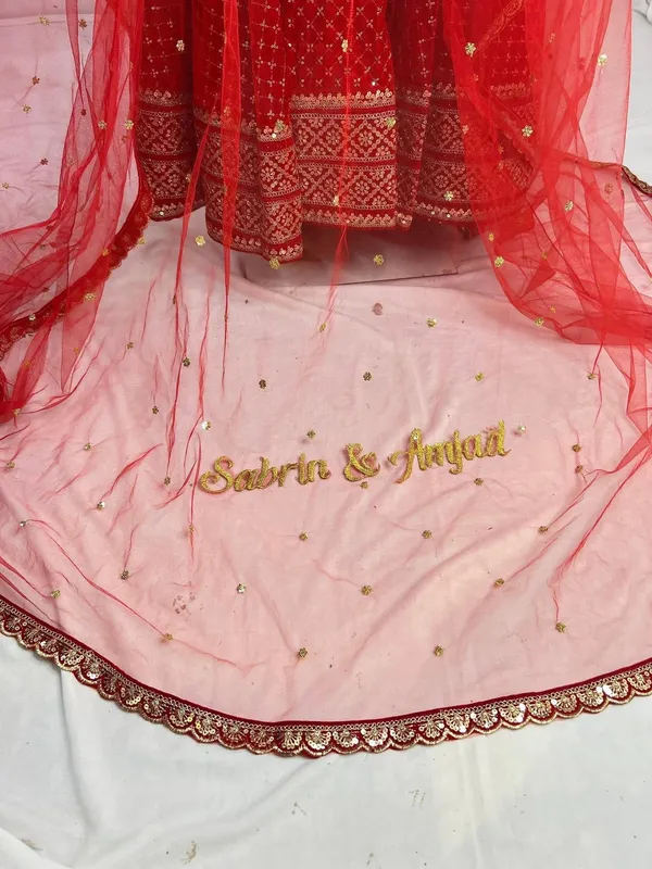 Red_Customised-Name_Bridal_Dupatta