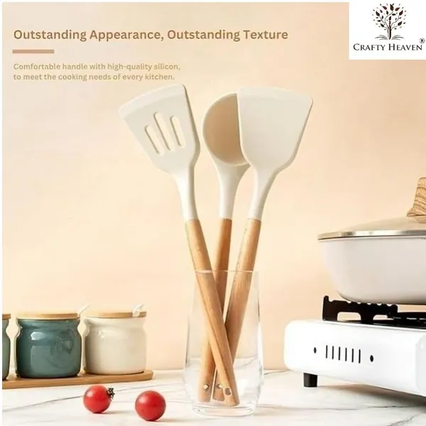 Cream_Wooden_Handle_Silicone_Spatula_Set_For_Kitchen_(Set_Of_3)