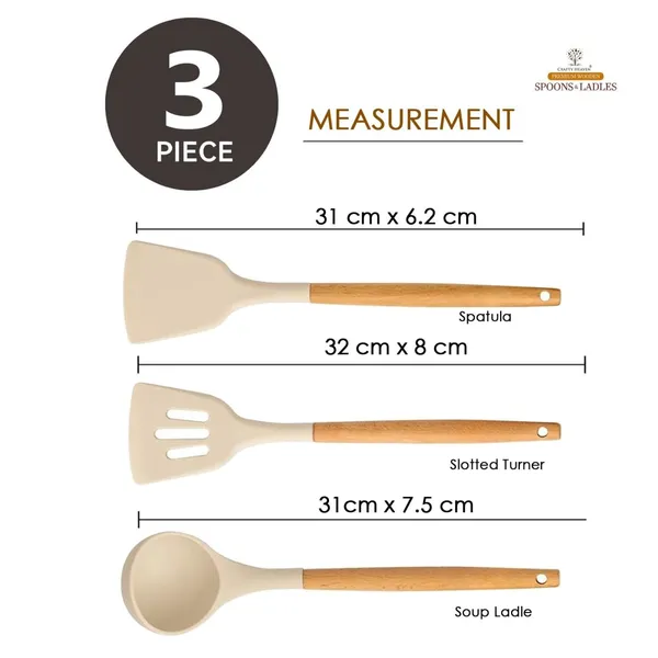 Cream_Wooden_Handle_Silicone_Spatula_Set_For_Kitchen_(Set_Of_3)