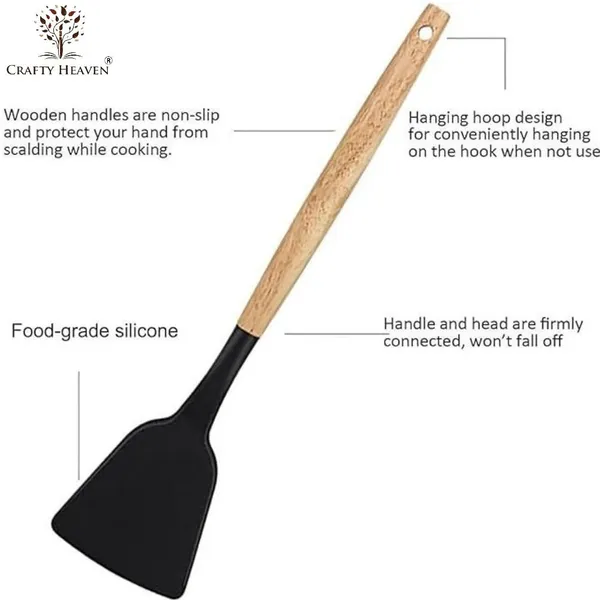 Black_Wooden_Handle_Silicone_Spatula_Set_For_Kitchen_(Set_Of_5)