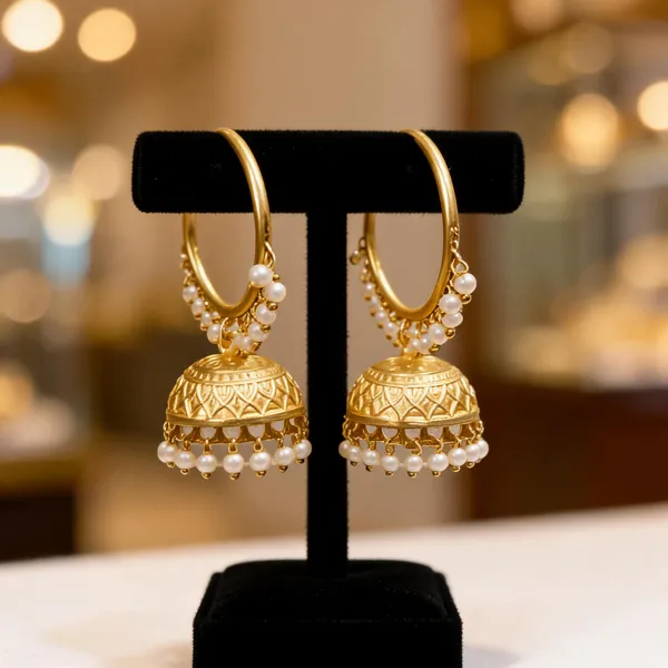 Gold_Brass_Traditional_Jhumka_Earrings_For_Women