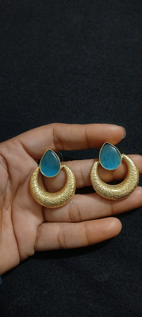 Gold_Tone_Teardrop_Stone_Hoop_Earrings_for_Women