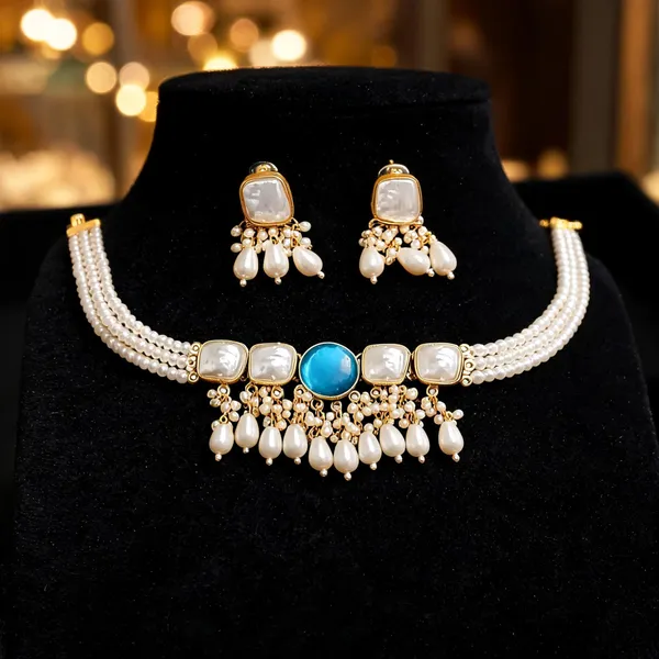 Gold_Brass_Pearl_Necklace_Set_For_Women
