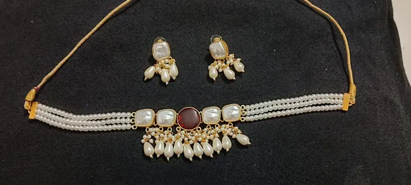 Gold_Tone_Pearl_Stone_Choker_Necklace_Set_for_Women