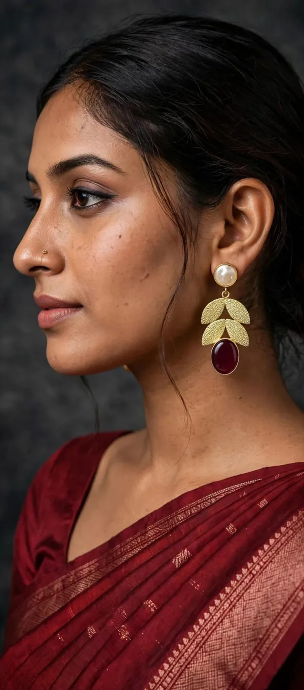 Gold_Tone_Leaf_Drop_Earrings_for_Women
