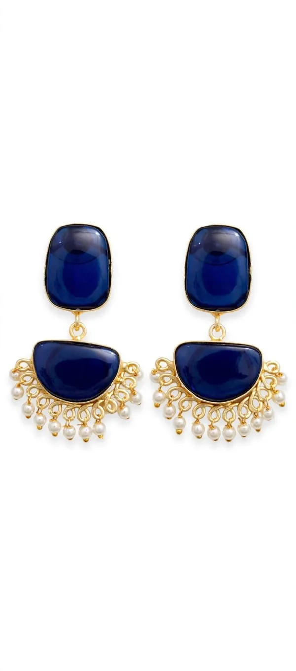 Blue_Gold_Tone_Pearl_Drop_Statement_Earrings_for_Women