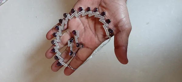 Silver-Tone_Purple_Stone_Necklace_Set_for_Women