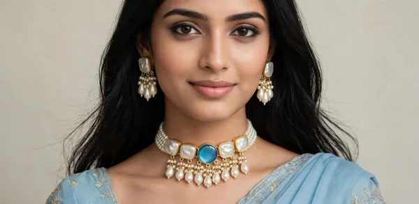 Gold_Tone_Pearl_Necklace_Set_For_Women